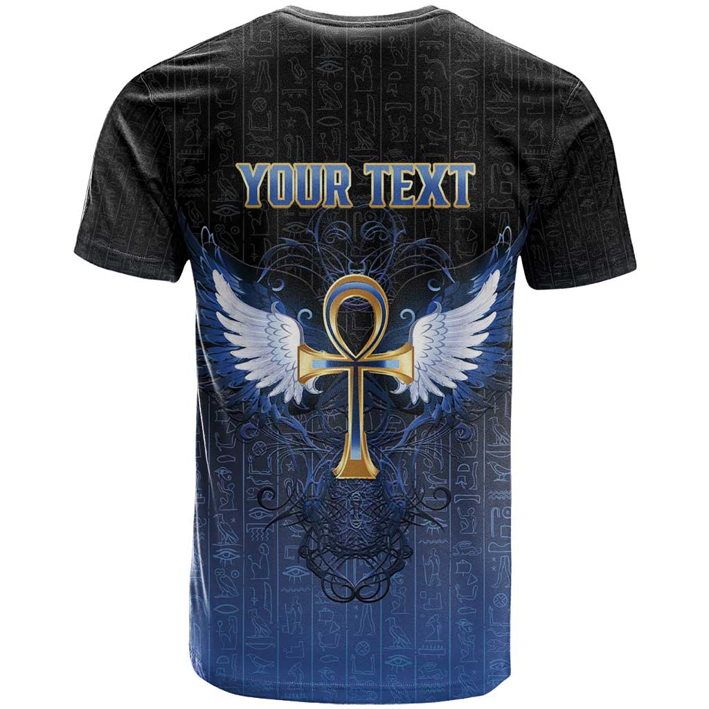 Personalised Egyptian Ankh T-Shirt Egypt Hieroglyphs Pattern Graphic Tee