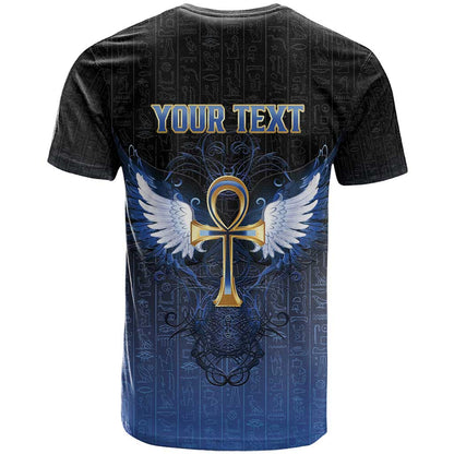 Personalised Egyptian Ankh T-Shirt Egypt Hieroglyphs Pattern Graphic Tee