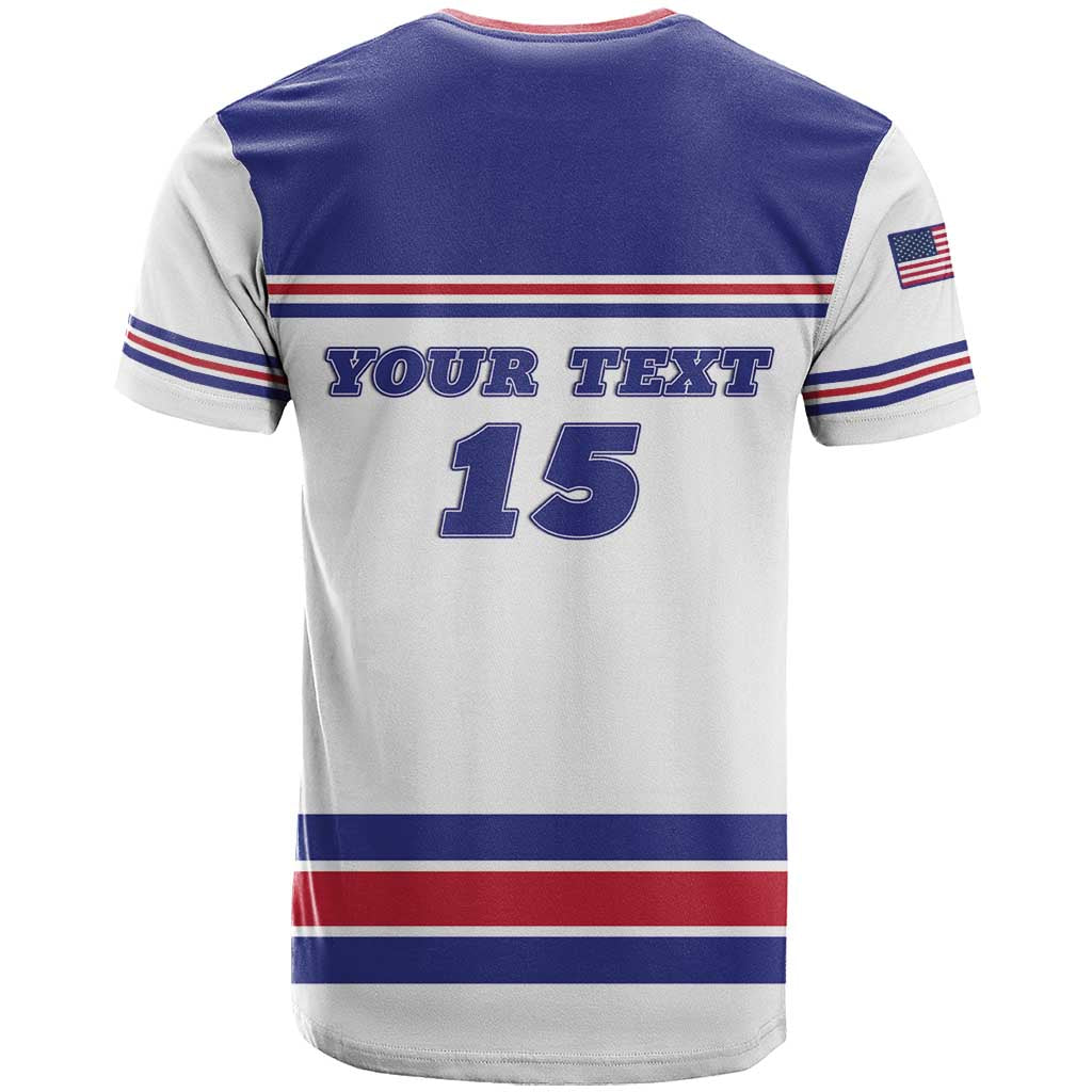 Custom USA Ice Hockey T-Shirt Old Glory On Ice Graphic Tee