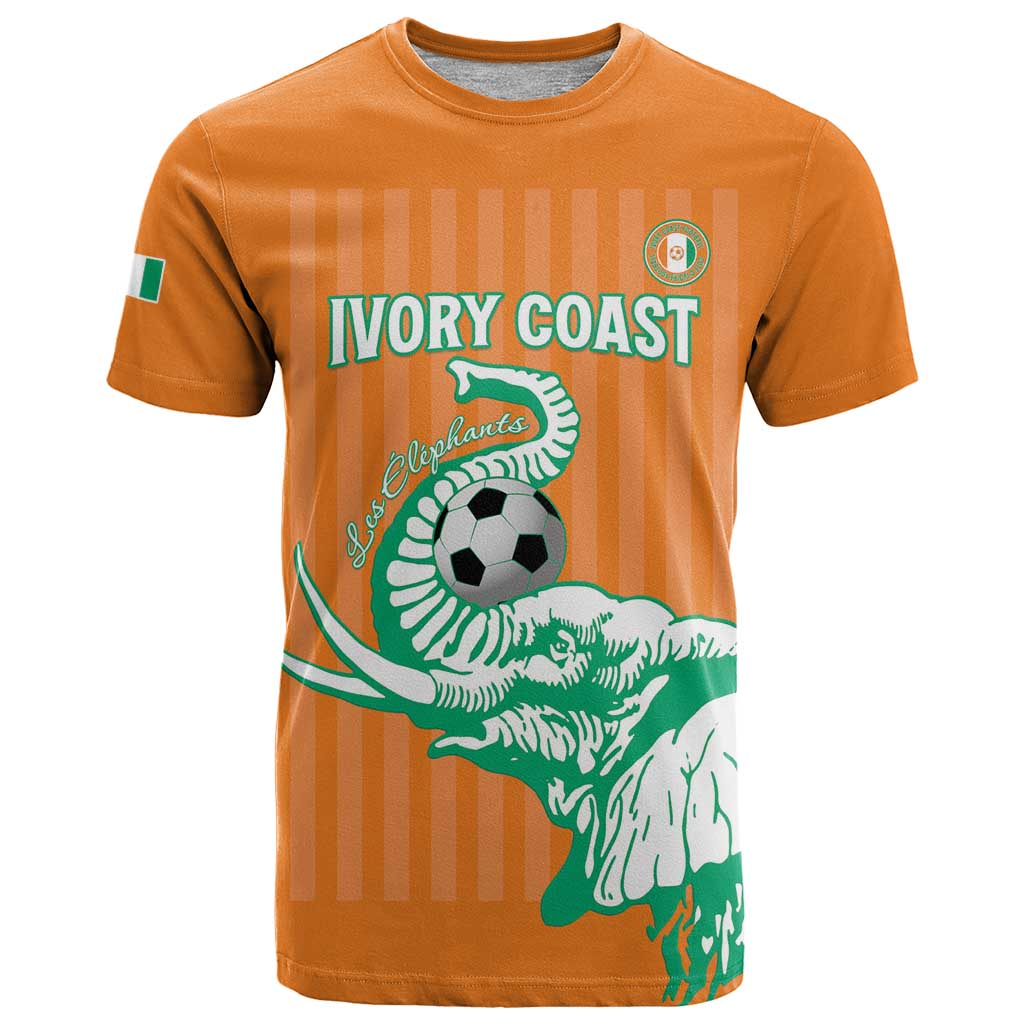 Custom Ivory Coast Football T-Shirt Come On Elephants Graphic Tee