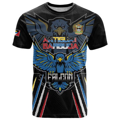 Custom Antigua and Barbuda Cricket T-Shirt Come On Falcons Graphic Tee