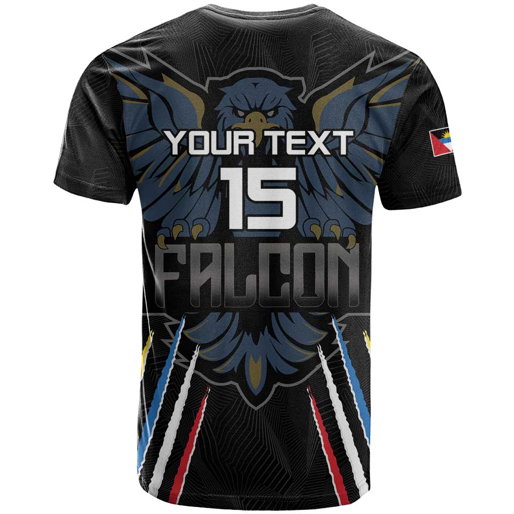 Custom Antigua and Barbuda Cricket T-Shirt Come On Falcons Graphic Tee