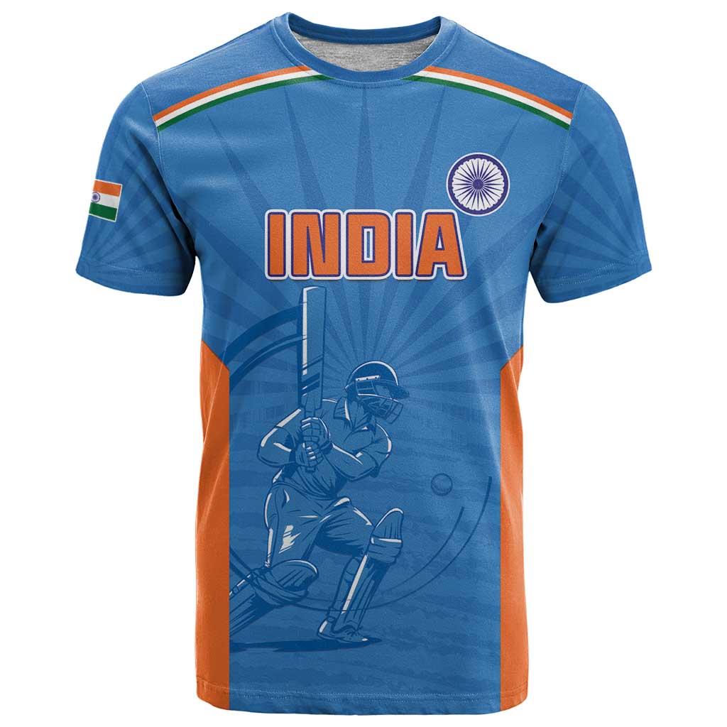 Custom India Cricket T-Shirt Go Champions Graphic Tee