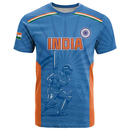 Custom India Cricket T-Shirt Go Champions Graphic Tee