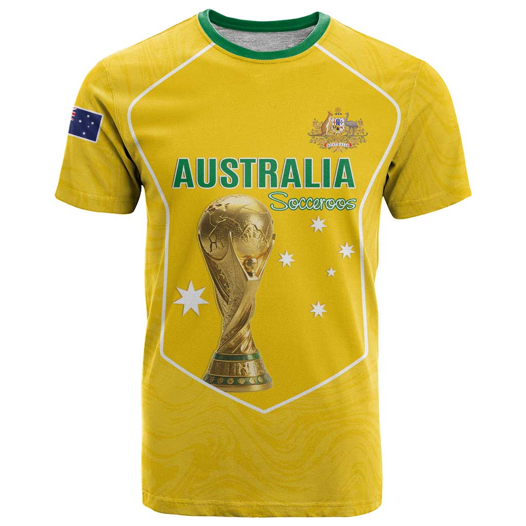 Custom Australia Soccer T-Shirt Aussie Aussie Oi Oi Oi Graphic Tee