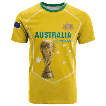 Custom Australia Soccer T-Shirt Aussie Aussie Oi Oi Oi Graphic Tee