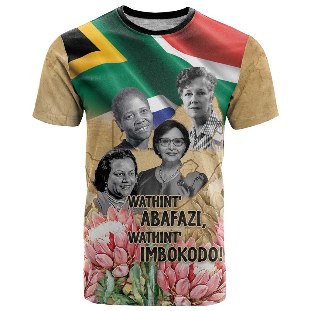 South African Women Mobilisation T-Shirt Wathint Abafazi Wathint Imbokodo Graphic Tee