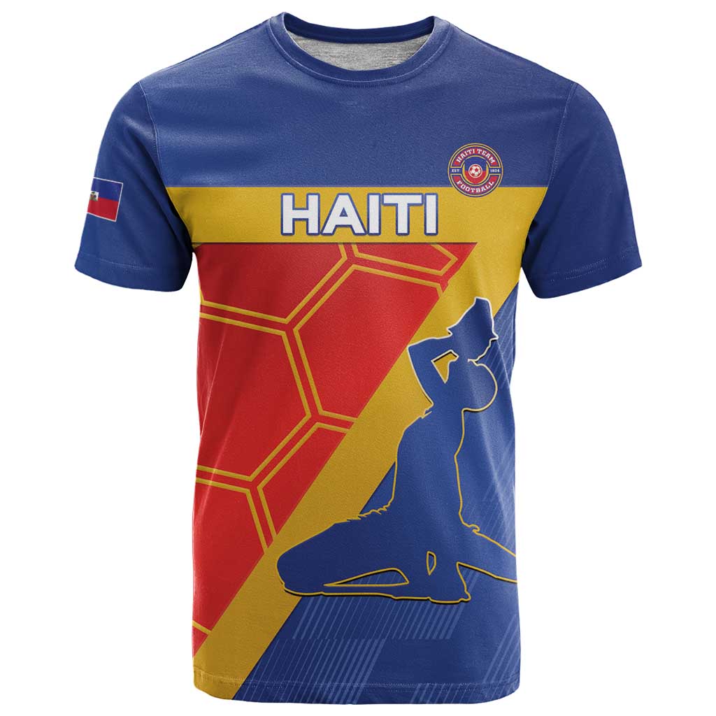 Custom Haiti Football T-Shirt Neg Marron Go Ayiti Graphic Tee