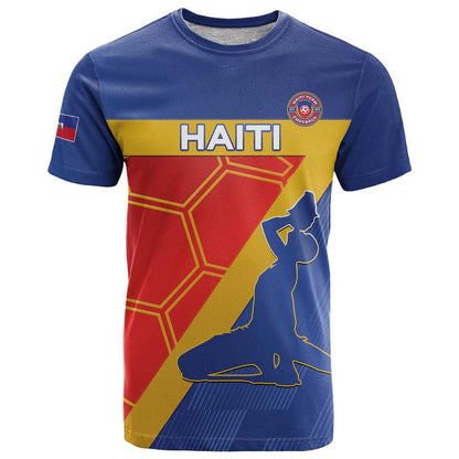 Custom Haiti Football T-Shirt Neg Marron Go Ayiti Graphic Tee