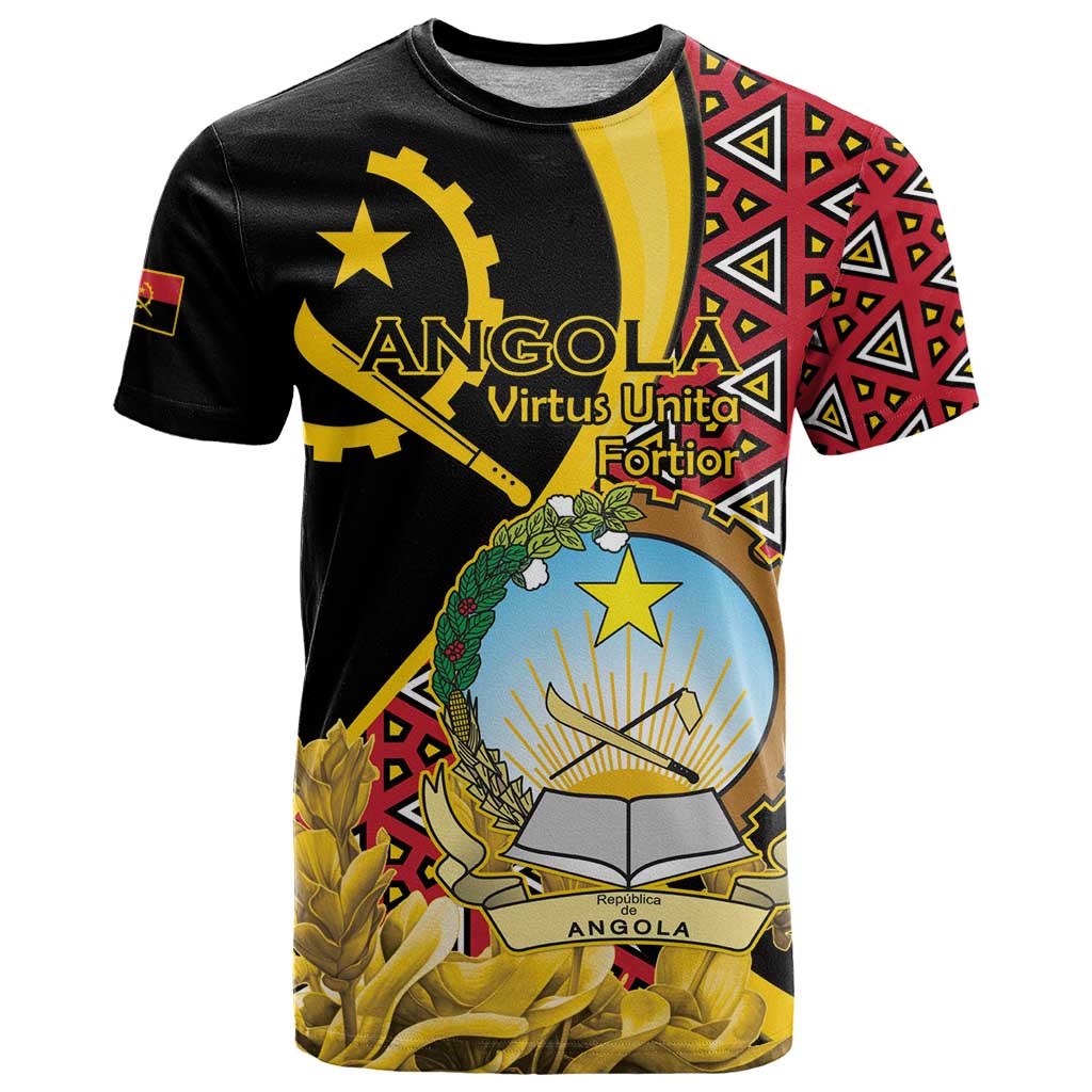 Personalized Angola T-Shirt Coat Of Arms Welwitschia Mirabilis Graphic Tee