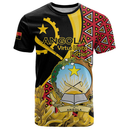 Personalized Angola T-Shirt Coat Of Arms Welwitschia Mirabilis Graphic Tee
