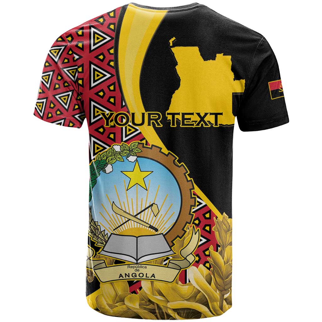 Personalized Angola T-Shirt Coat Of Arms Welwitschia Mirabilis Graphic Tee