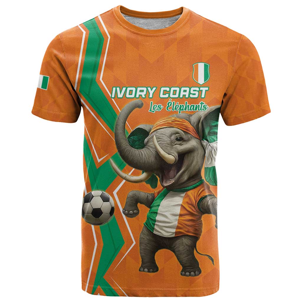Custom Ivory Coast Football T-Shirt Go Les Elephants Graphic Tee