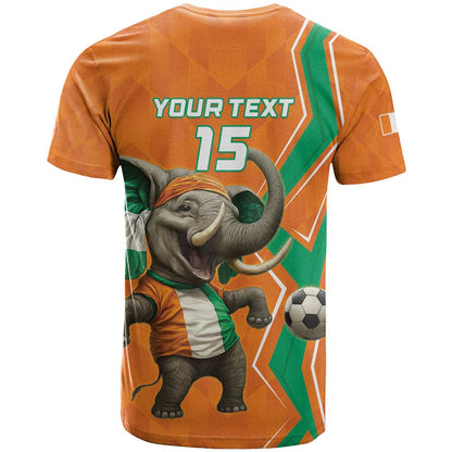 Custom Ivory Coast Football T-Shirt Go Les Elephants Graphic Tee