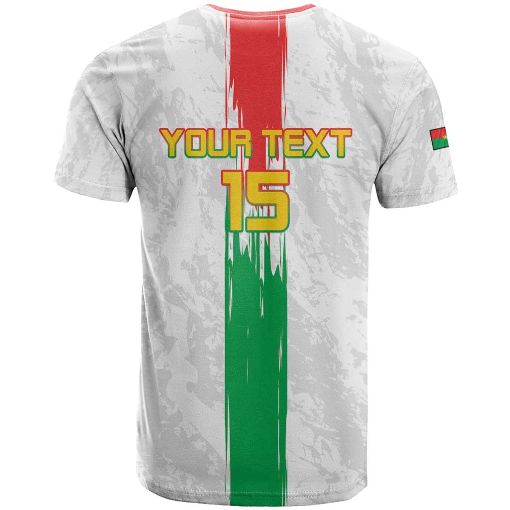 Custom Burkina Faso Football T-Shirt Grunge Style Graphic Tee