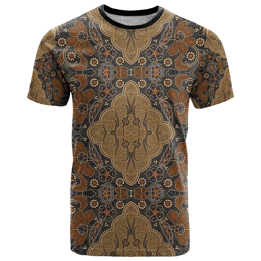 Madiba Nelson Mandela T-Shirt Indonesia Batik Earthy Brown Graphic Tee