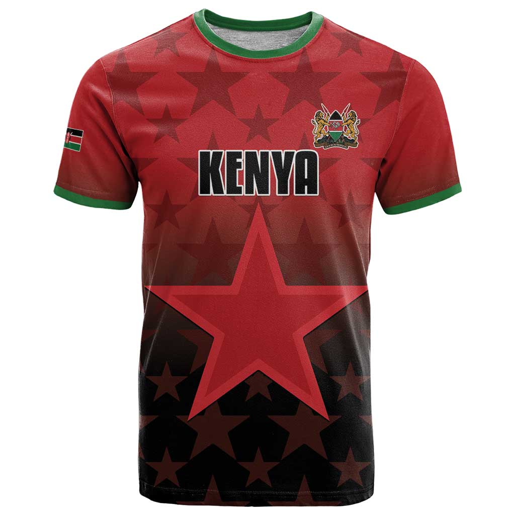 Custom Kenya Football T-Shirt Go Harambee Stars - Red Jersey Graphic Tee