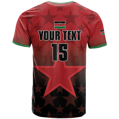 Custom Kenya Football T-Shirt Go Harambee Stars - Red Jersey Graphic Tee