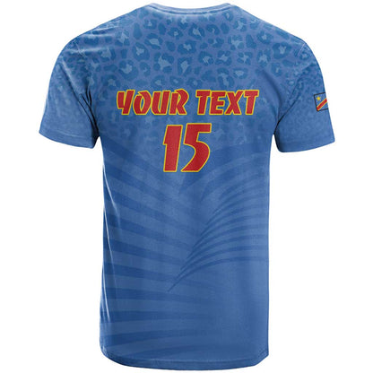 Custom DR Congo Football T-Shirt Come On Les Léopards Graphic Tee