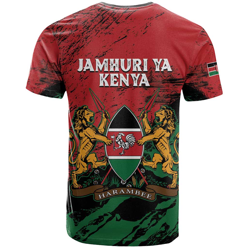 Kenya Independence Day T-Shirt 61st Anniversary - Coat Of Arms Graphic Tee