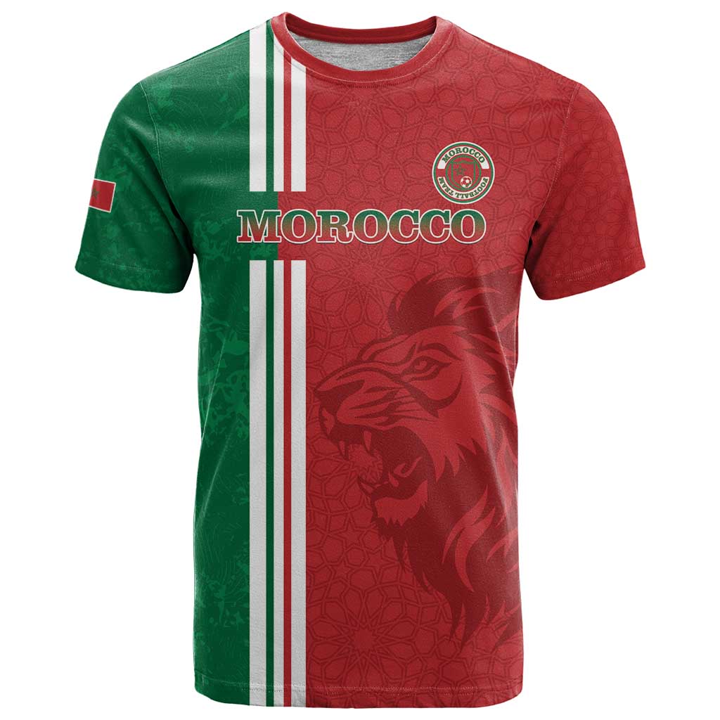 Custom Morocco Football T-Shirt Go Atlas Lions Graphic Tee