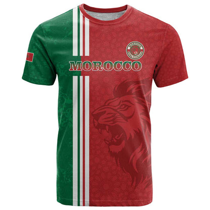 Custom Morocco Football T-Shirt Go Atlas Lions Graphic Tee