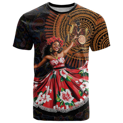 Sega Traditional Dance T-Shirt Paisley Mix African Pattern Graphic Tee
