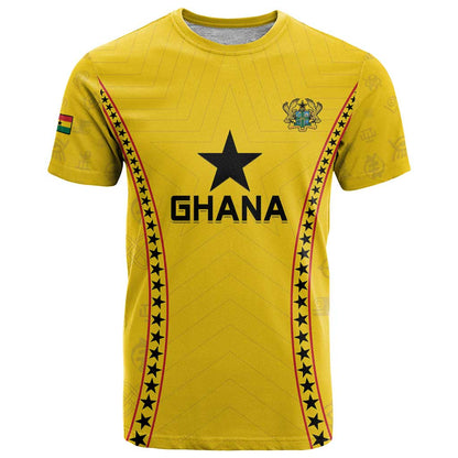 Custom Ghana Football T-Shirt Go Black Stars Graphic Tee
