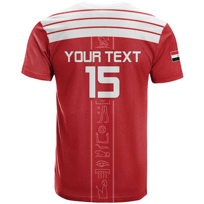 Custom Egypt Football T-Shirt Yalla Yalla Pharaohs - Red Ver Graphic Tee