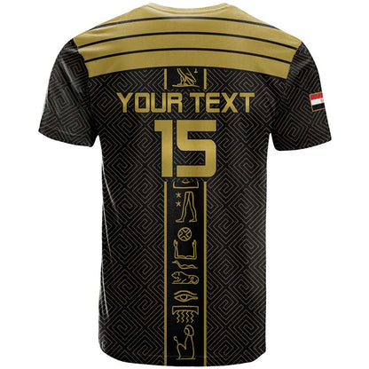 Custom Egypt Football T-Shirt Yalla Yalla Pharaohs - Black Ver Graphic Tee