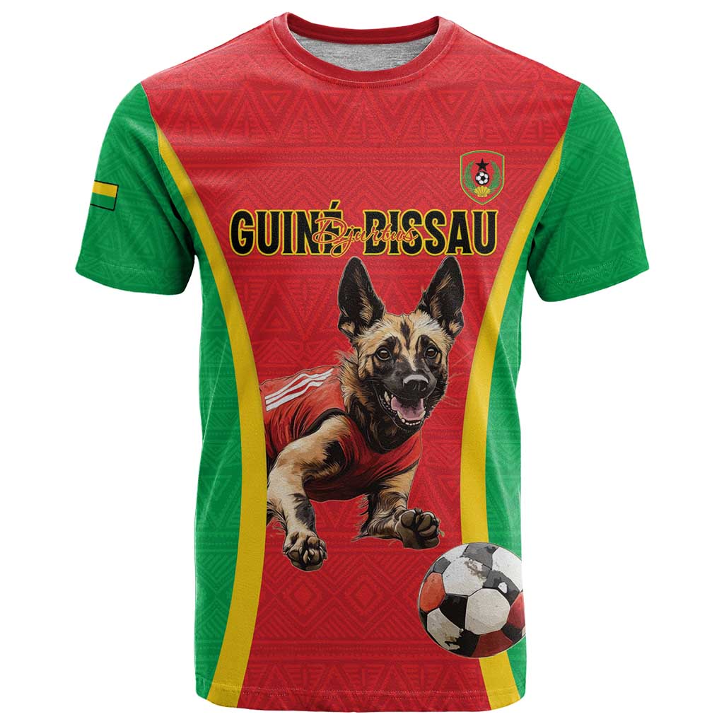 Custom Guinea-Bissau Football T-Shirt Vamos Djurtus Graphic Tee