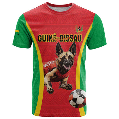 Custom Guinea-Bissau Football T-Shirt Vamos Djurtus Graphic Tee
