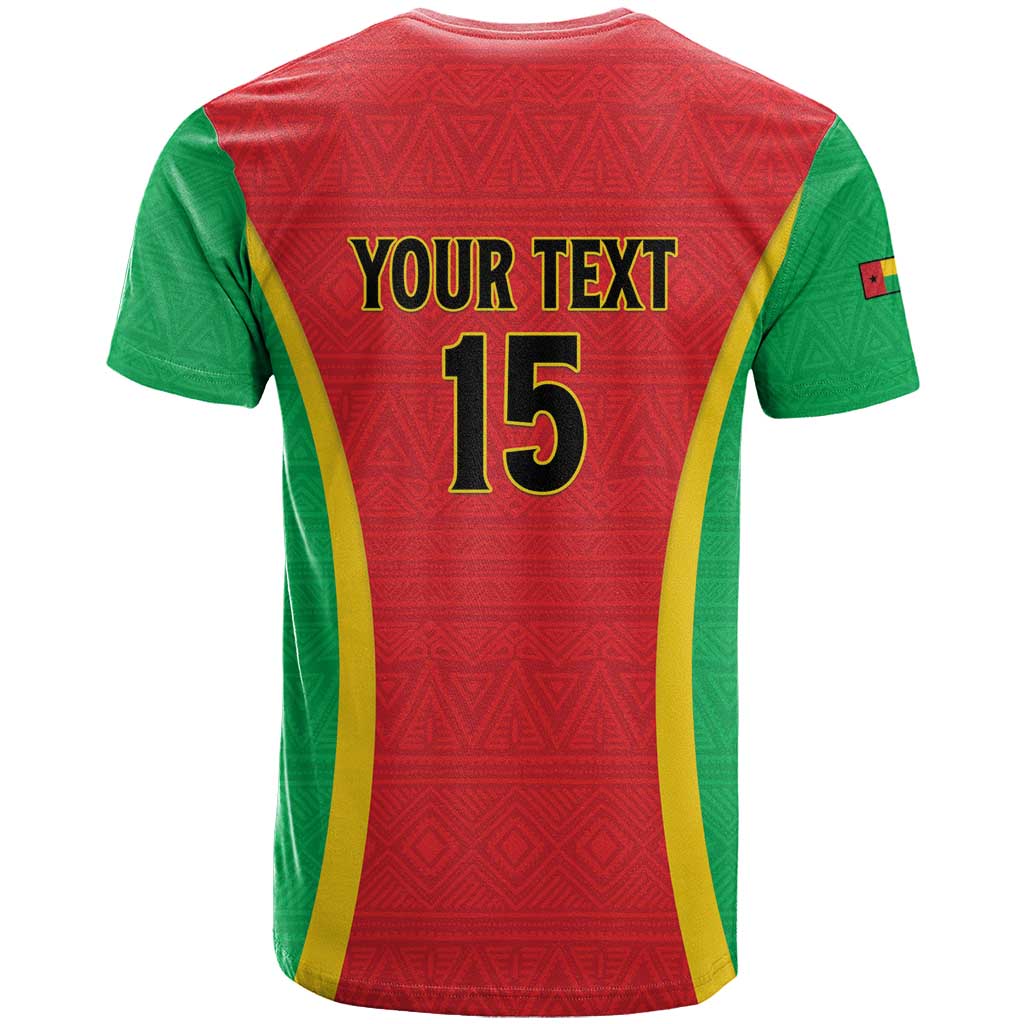 Custom Guinea-Bissau Football T-Shirt Vamos Djurtus Graphic Tee