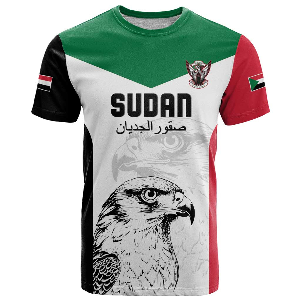 Custom Sudan Football T-Shirt Yalla Falcons of Jediane Graphic Tee