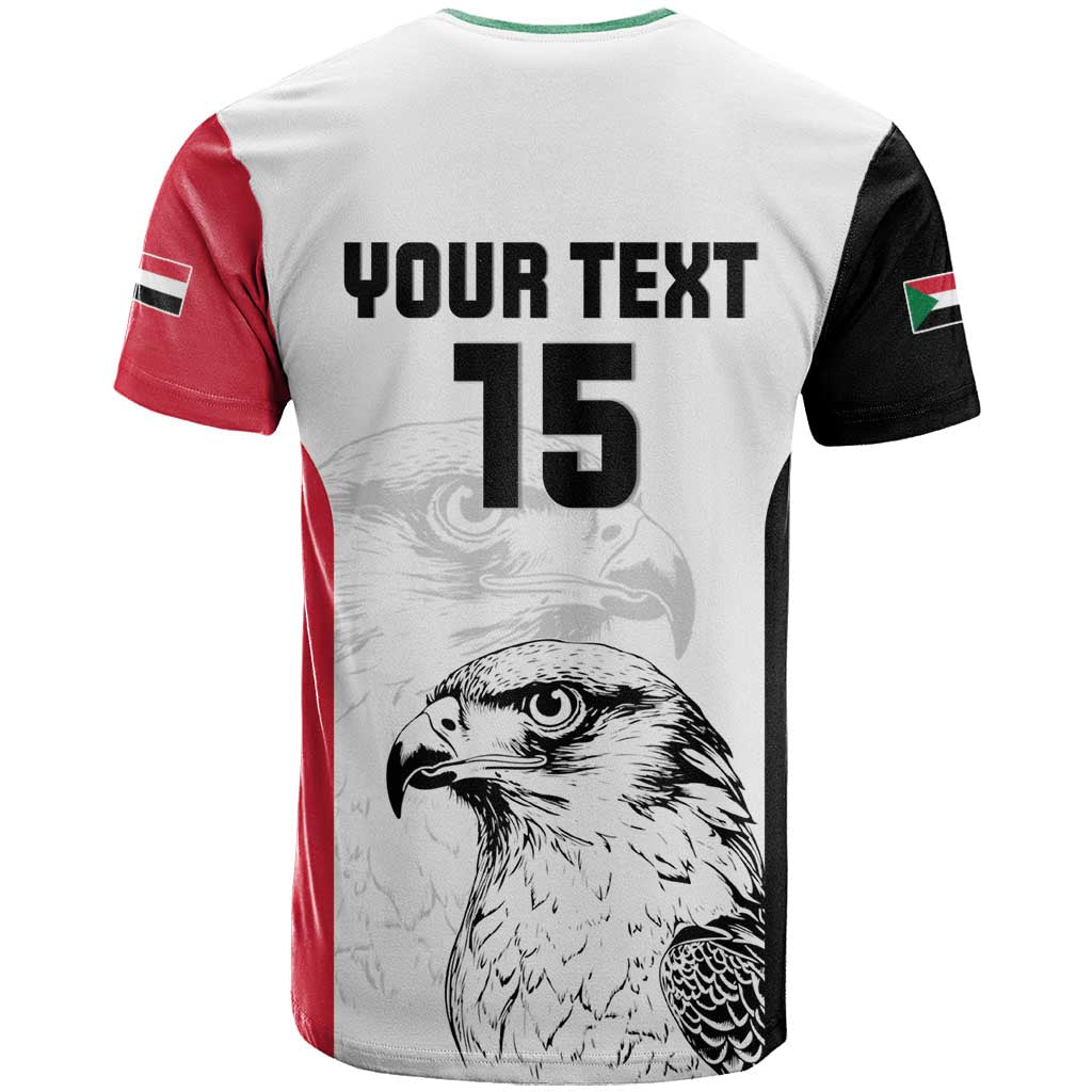 Custom Sudan Football T-Shirt Yalla Falcons of Jediane Graphic Tee