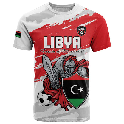 Custom Libya Football T-Shirt Yalla Fursan Al-Mutawasit Graphic Tee