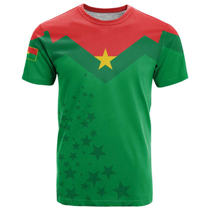 Custom Burkina Faso Football T-Shirt Go Champions Les Etalons Graphic Tee