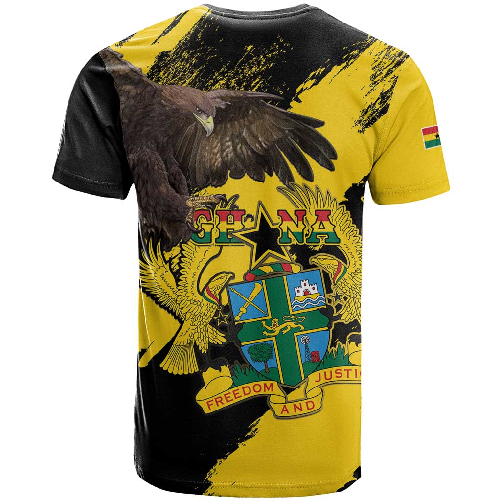 Ghana Eagle T-Shirt Coat Of Arms - Grunge Style Graphic Tee