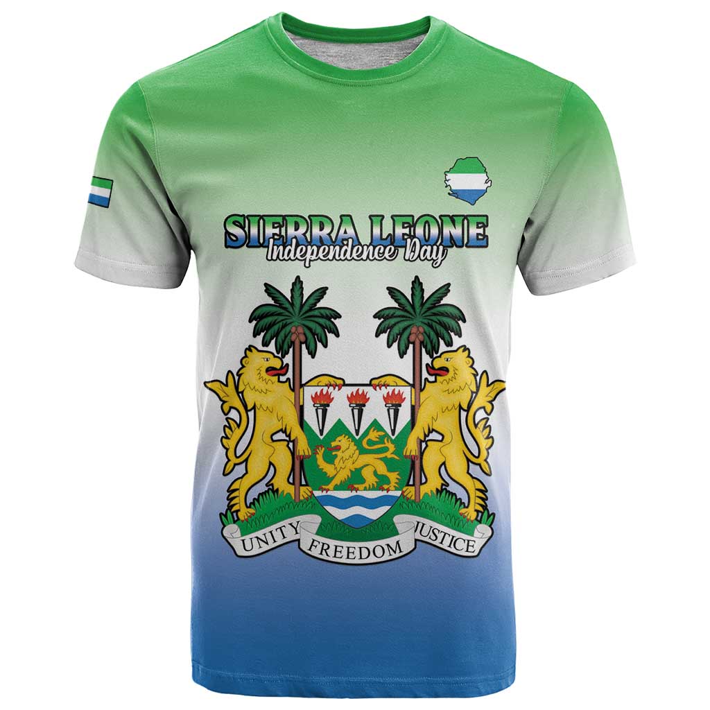 Personalised Sierra Leone T-Shirt Happy Independence Day Graphic Tee