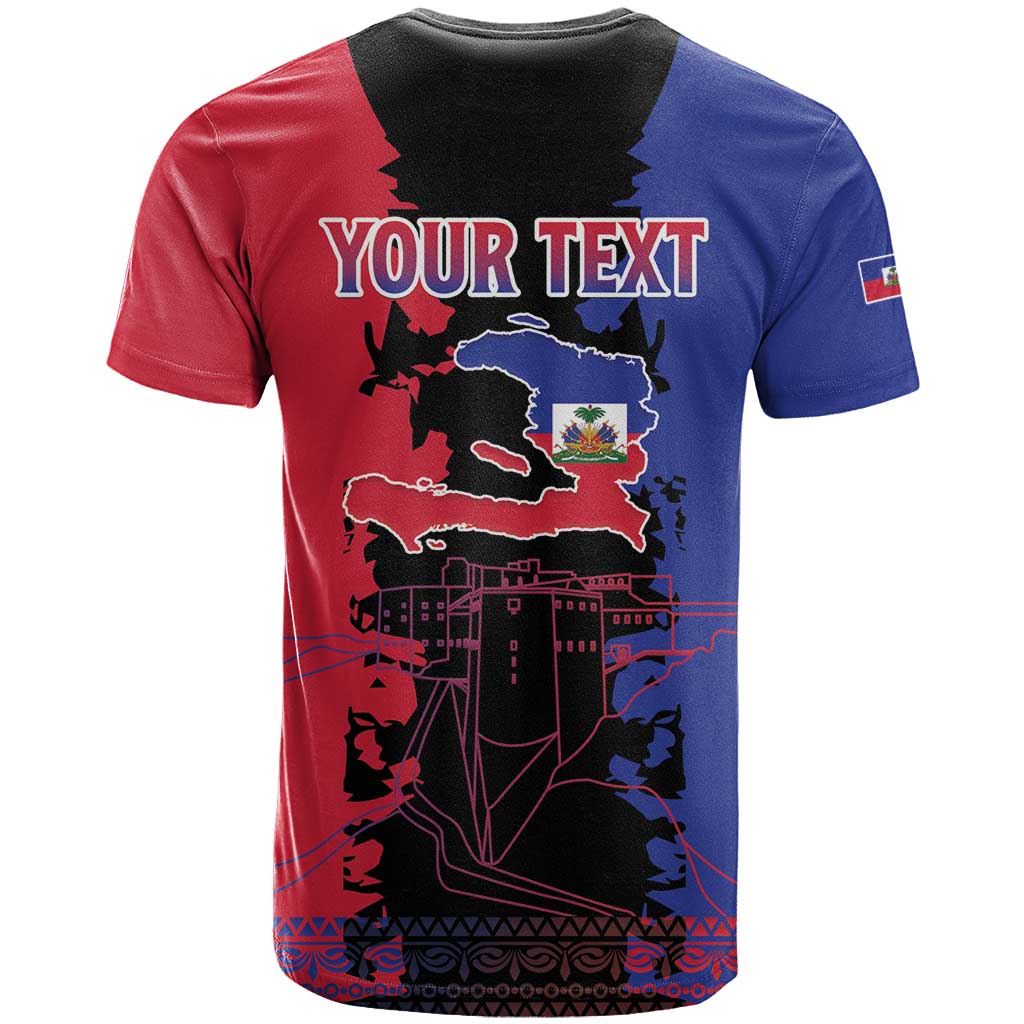 Personalised Haitian Heritage Month T-Shirt Citadelle Laferriere Dashiki Pattern Graphic Tee