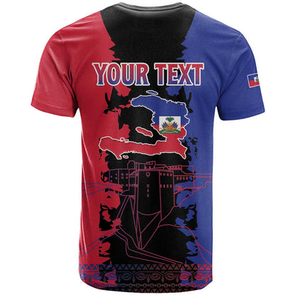 Personalised Haitian Heritage Month T-Shirt Citadelle Laferriere Dashiki Pattern Graphic Tee
