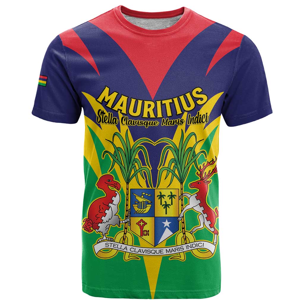 Personalised Mauritius T-Shirt Stella Clavisque Maris Indici Graphic Tee
