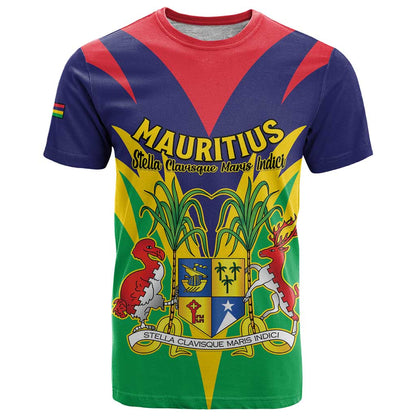 Personalised Mauritius T-Shirt Stella Clavisque Maris Indici Graphic Tee