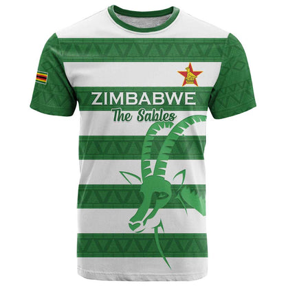 Zimbabwe Rugby Custom T-Shirt Go Sables Go Graphic Tee