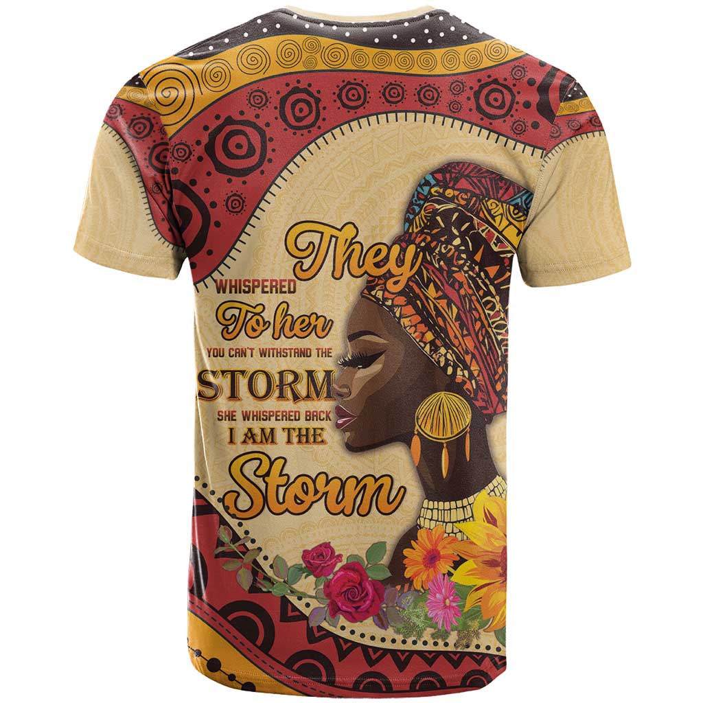 Black History Month T-Shirt African Woman Afro I Am The Storm Graphic Tee