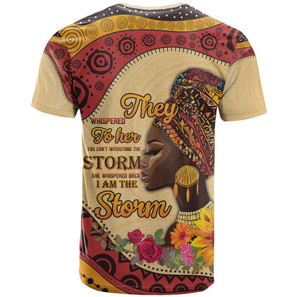 Black History Month T-Shirt African Woman Afro I Am The Storm Graphic Tee