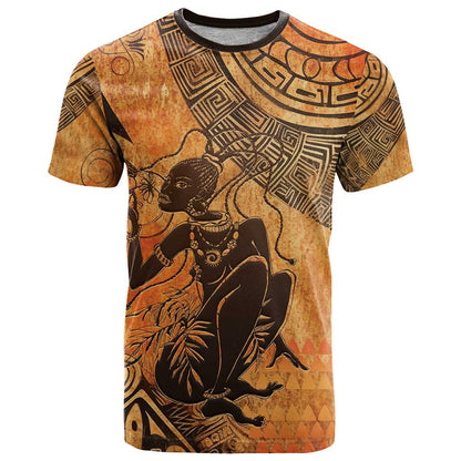 African Women T-Shirt She Is Rooted In The Earth and Rising Like The Sun Graphic Tee