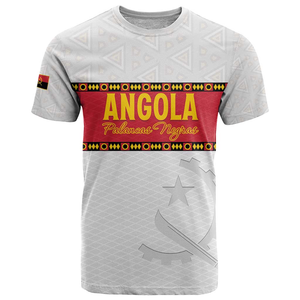 Custom Angola Football T-Shirt Avante Palancas Negras - White Graphic Tee