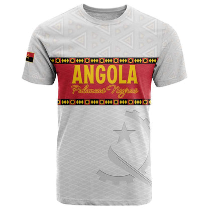 Custom Angola Football T-Shirt Avante Palancas Negras - White Graphic Tee