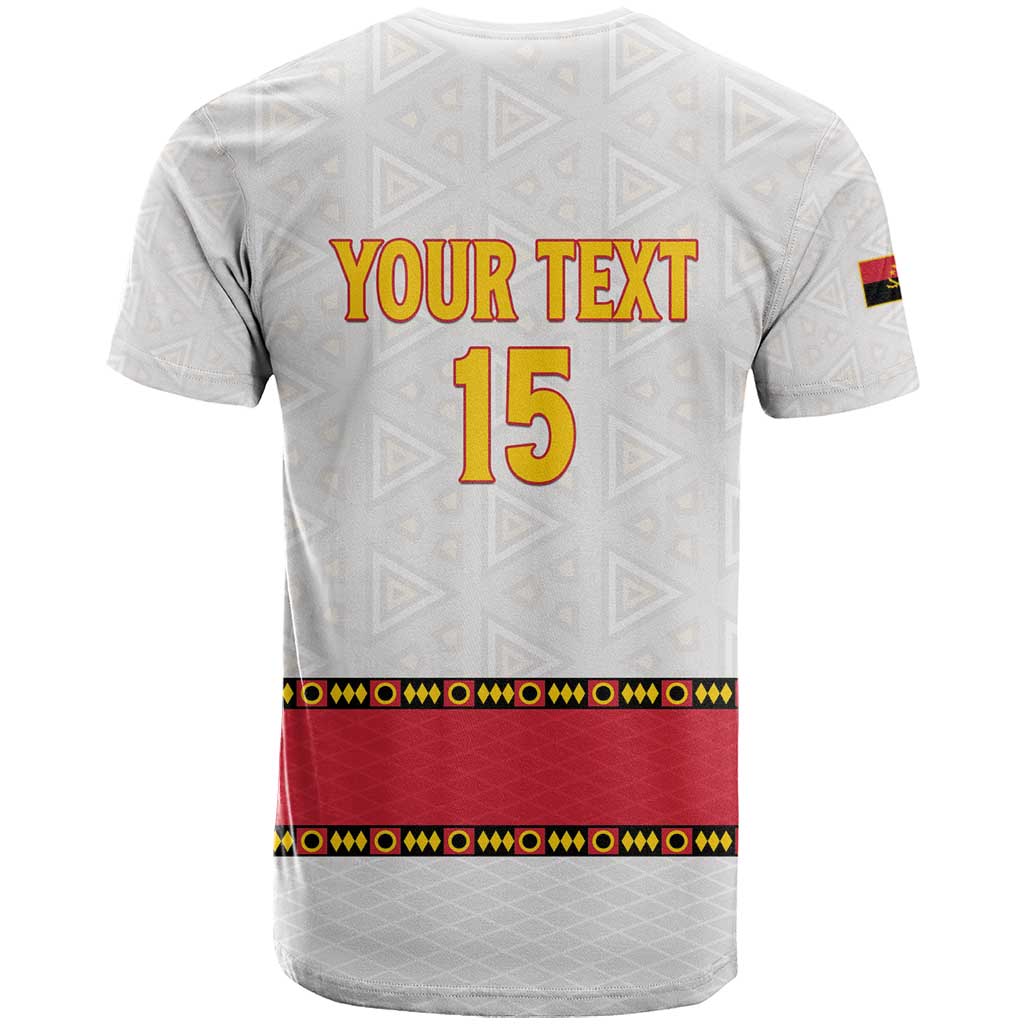 Custom Angola Football T-Shirt Avante Palancas Negras - White Graphic Tee